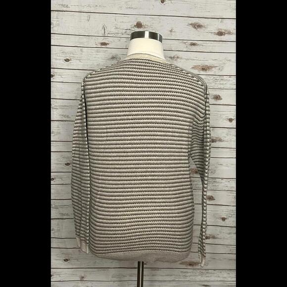 Richard Waithe striped cashmere V-neck sweater Size XXL - Picture 4 of 5